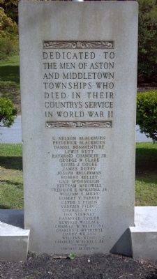 Aston and Middletown Township WWII Memorial image. Click for full size.