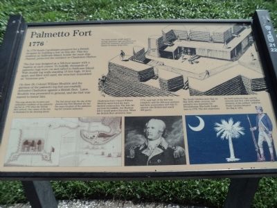 Palmetto Fort Marker image. Click for full size.