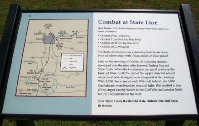Combat at State Line Marker image. Click for full size.