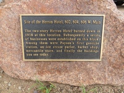Site of the Herron Hotel Marker image. Click for full size.