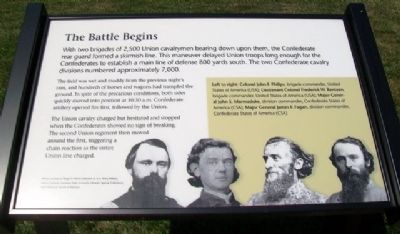 The Battle Begins Marker. Click for full size. The Battle Begins Marker image. Click for full size.