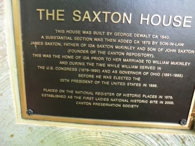 The Saxton House Marker image. Click for full size.