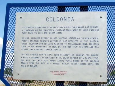 Golconda Marker. Click for full size. Golconda Marker image. Click for full size.