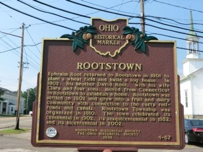 Rootstown Marker image. Click for full size.