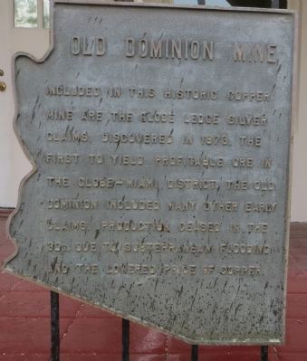 Old Dominion Mine Marker. Click for full size. Old Dominion Mine Marker image. Click for full size.