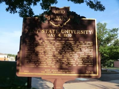 Side Two - Kent State University Marker image. Click for full size.