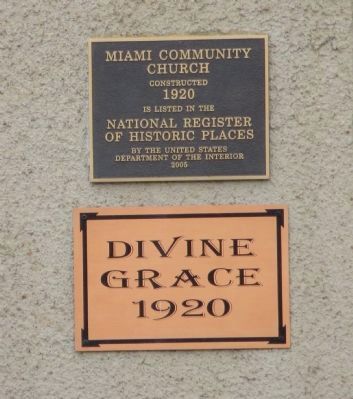 Miami Community Church Marker image. Click for full size.