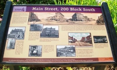 Main Street, 200 Block South Marker image. Click for full size.