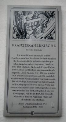 Franziskanerkirche Marker. Click for full size. Franziskanerkirche Marker image. Click for full size.