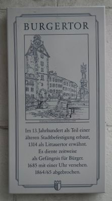 Burgertor Marker. Click for full size. Burgertor Marker image. Click for full size.