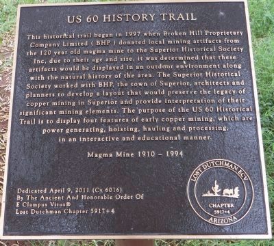 US 60 History Trail Marker image. Click for full size.