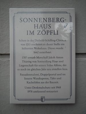 Sonnenberghaus im Zpfli Marker image. Click for full size.