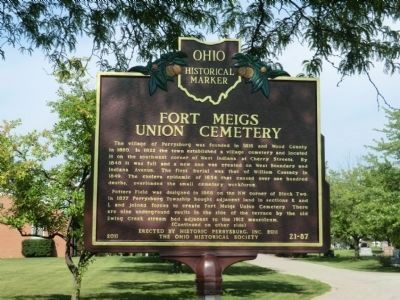 Fort Meigs Union Cemetery Marker image. Click for full size.