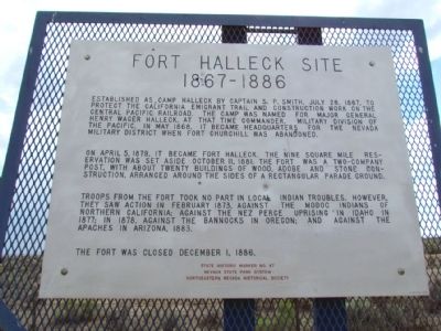 Fort Halleck Site Marker image. Click for full size.