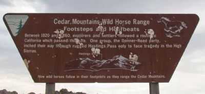 Cedar Mountains Wild Horse Range Marker image. Click for full size.