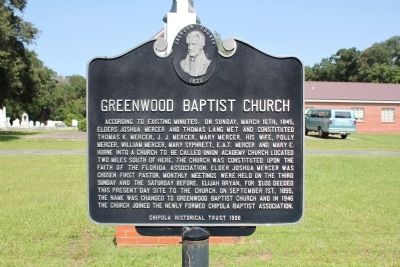 Greenwood Baptist Church Marker image. Click for full size.