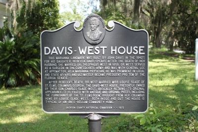 Davis-West House Marker image. Click for full size.