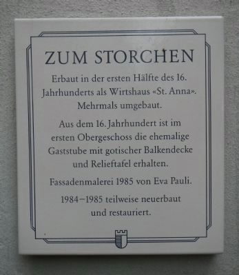 Zum Storchen Marker image. Click for full size.