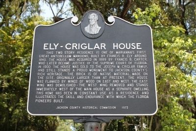 Ely-Criglar House Marker image. Click for full size.