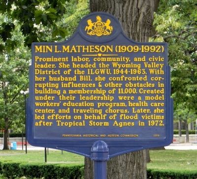Min L. Matheson Marker image. Click for full size.