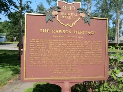 Rawson Heritage-Side 2 Marker image. Click for full size.