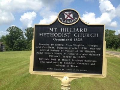Mt. Hilliard Methodist Church Marker image. Click for full size.