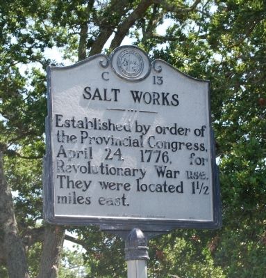 Salt Works Marker image. Click for full size.