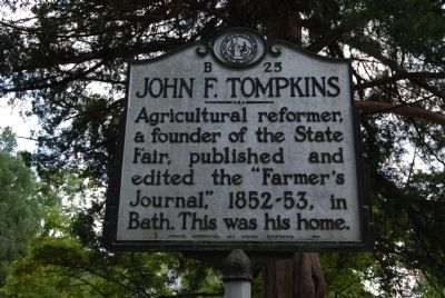 John F. Tompkins Marker. Click for full size. John F. Tompkins Marker image. Click for full size.