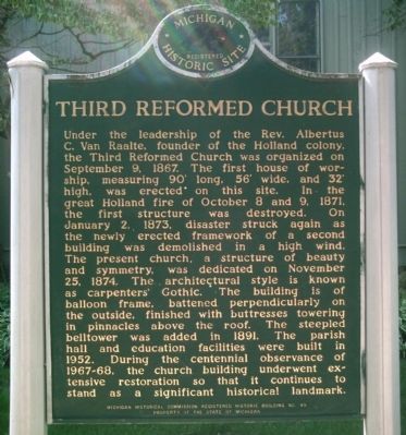 Third Reformed Church Marker image. Click for full size.
