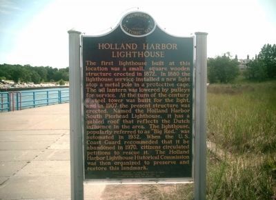 Side 2 - Holland Harbor / Holland Harbor Lighthouse Marker image. Click for full size.