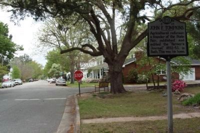 John F. Tompkins Marker on South Main Street near Craven Street. Click for full size. John F. Tompkins Marker on South Main Street near Craven Street image. Click for full size.