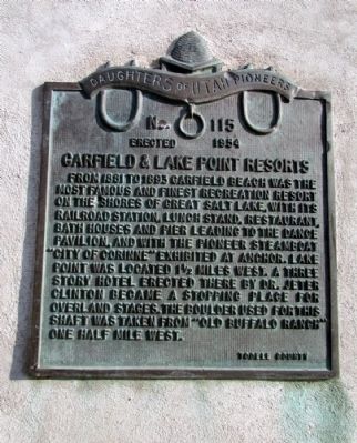 Garfield & Lake Point Resorts Marker image. Click for full size.