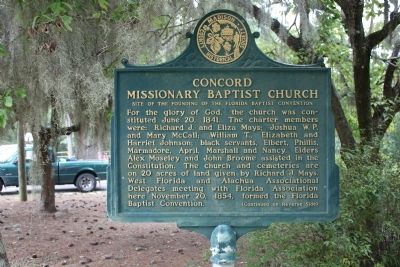 Concord Missionary Baptist Church Marker-Side 1 image. Click for full size.