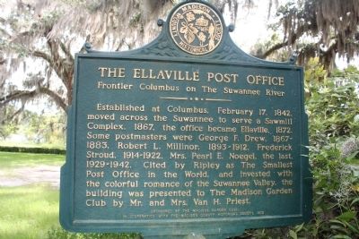 The Ellaville Post Office Marker image. Click for full size.