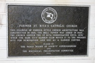 Former St. Rita's Catholic Church Marker image. Click for full size.