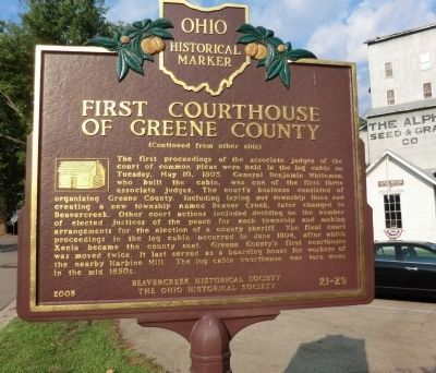 First Courthouse of Greene County Marker image. Click for full size.