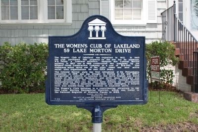 The Women's Club of Lakeland Marker image. Click for full size.