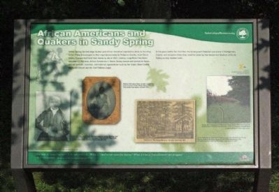 African Americans and Quakers in Sandy Spring Marker image. Click for full size.