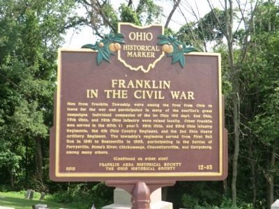 Franklin In The Civil War Marker image. Click for full size.