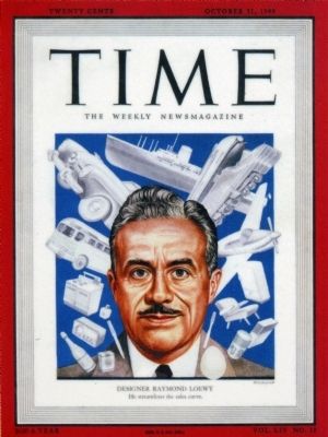 Raymond Loewy in <i>Time</i> image. Click for full size.