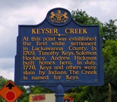 Keyser Creek Marker image. Click for full size.