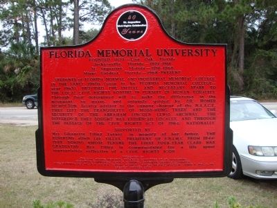 Florida Memorial University Marker image. Click for full size.