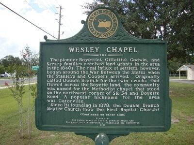 Wesley Chapel Marker-Side 1 image. Click for full size.
