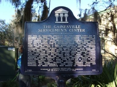 The Gainesville Servicemen's Center Marker image. Click for full size.