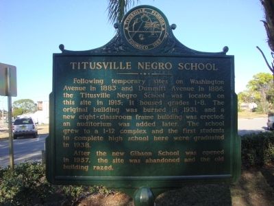 Titusville Negro School Marker image. Click for full size.