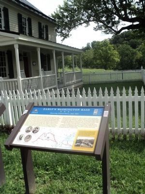 Marker at the Newcomer Farm House image. Click for full size.