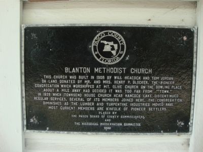 Blanton Methodist Church Marker image. Click for full size.