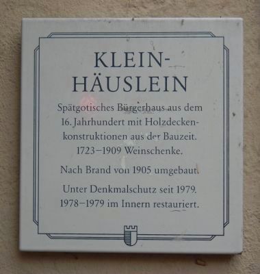 Kleinhuslein Marker image. Click for full size.