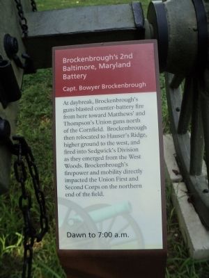 Brockenbroughs 2nd Baltimore, Maryland Battery Marker image. Click for full size.
