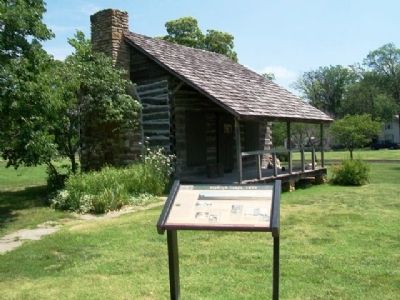 Dietrich Cabin (1859) and Marker image. Click for full size.